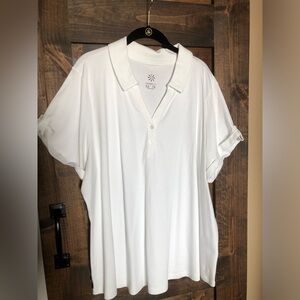 Pima cotton knit tunic by Isaac Mizrahi